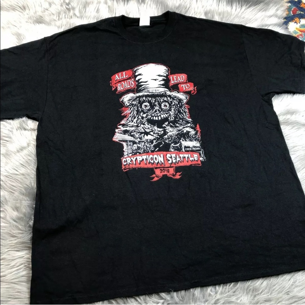 2018 Crypticon Seattle Staff Black T Shirt 2XL